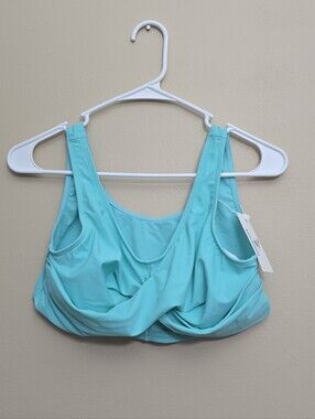 Beachsissi Cross Front Cropped Bikini Top Size M